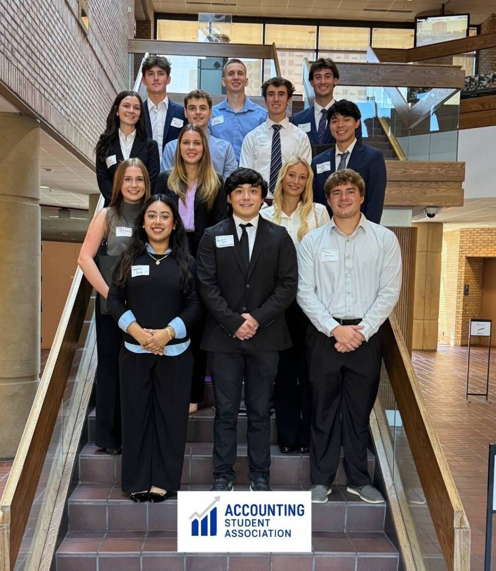 ASA group photo on a set of stairs